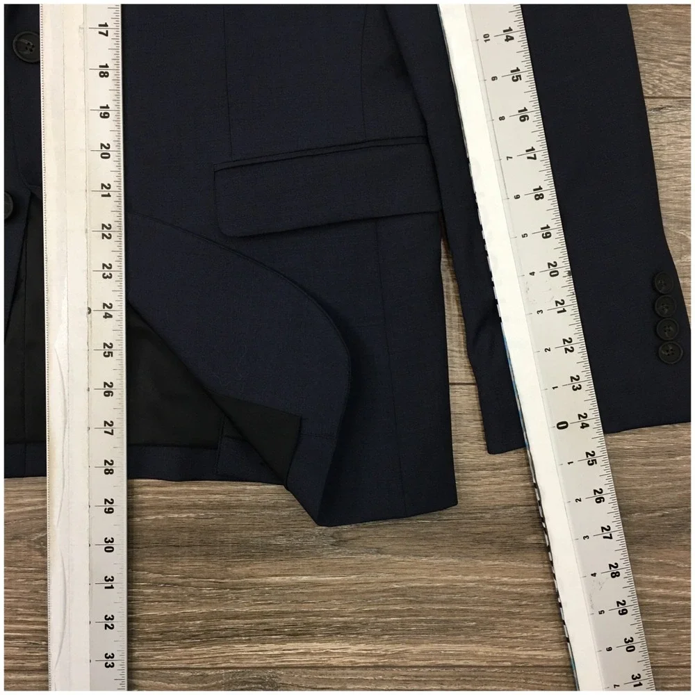 KENNETH COLE Mens Blue Blazer Sport Coat Casual Jacket Size 42S Slim Wool Suit‎